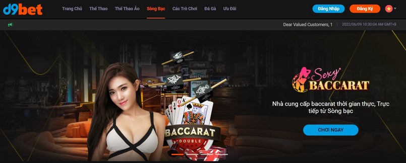Casino trực tuyến D9bet cực kỳ thu hút khách hàng